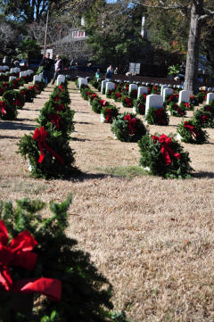 laying wreaths