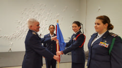 cadet Ham with flag